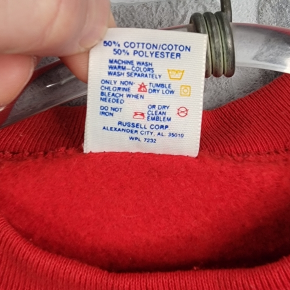 Jerzees Vintage 80's Made in USA Christmas Lights Light Up Ugly Sweatshirt S - Picture 5 of 16